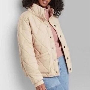 Wild Fable quilted jacket in beige size xl